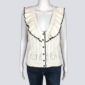 Anthropologie Maeve Sleeveless Knit Top Size L Cottagecore Boho Countrycore